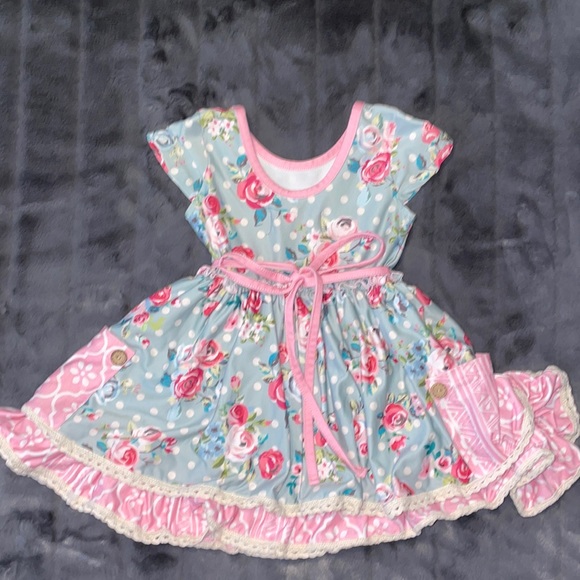 18/24 M Cheeky Plum Like New Twirl Dress w/Pockets - Picture 7 of 14